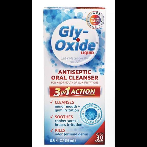 Gly-Oxide Alcohol-Free Antiseptic Mouth Sore Rinse 0.5 oz